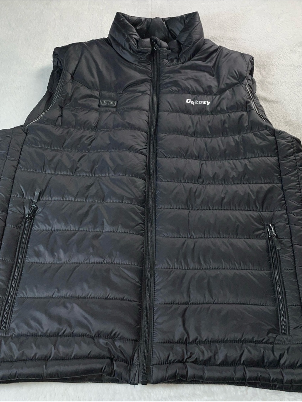GOKOZY Heated Puffy Vest SIZE LARGE COLOR BLACK